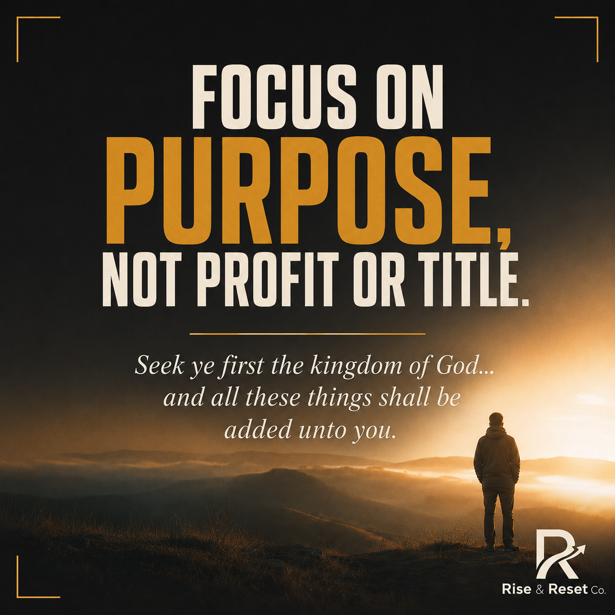 Focus on Purpose, Not Profit or Title